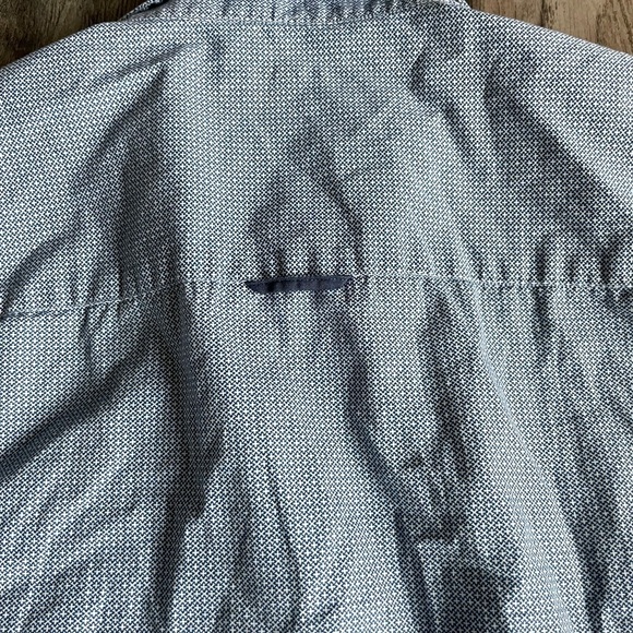 Zagiri Mens Blue Patterned Button Down Collared Shirt, size large - Picture 7 of 8